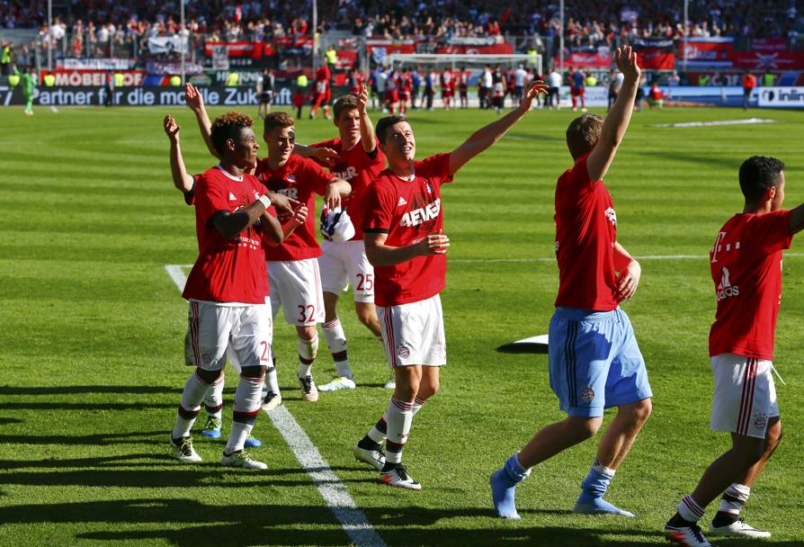I festeggiamenti del Bayern. Reuters